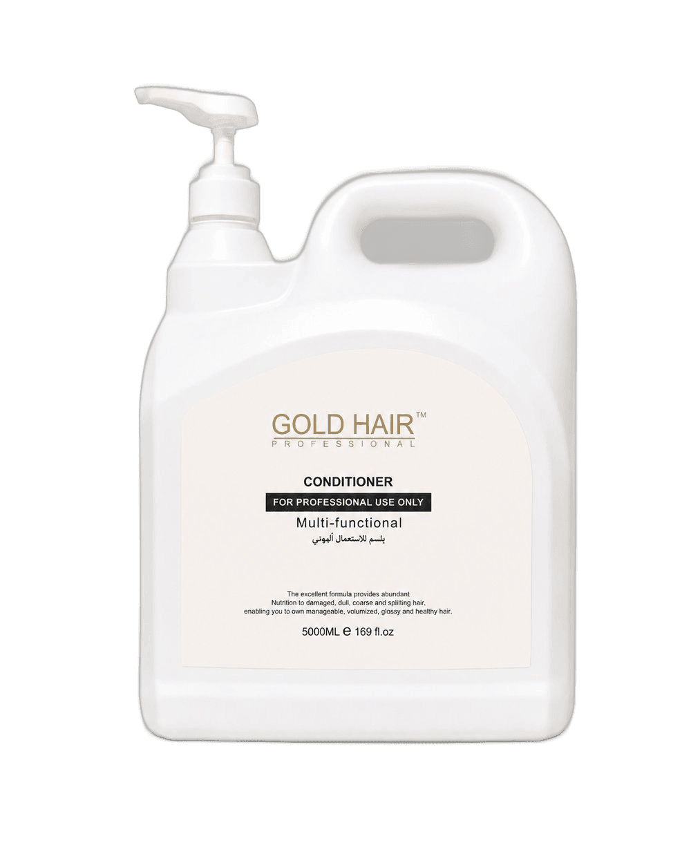 Gold Hair Professional multi-functional conditioner 5 litre pump bottle for salon use