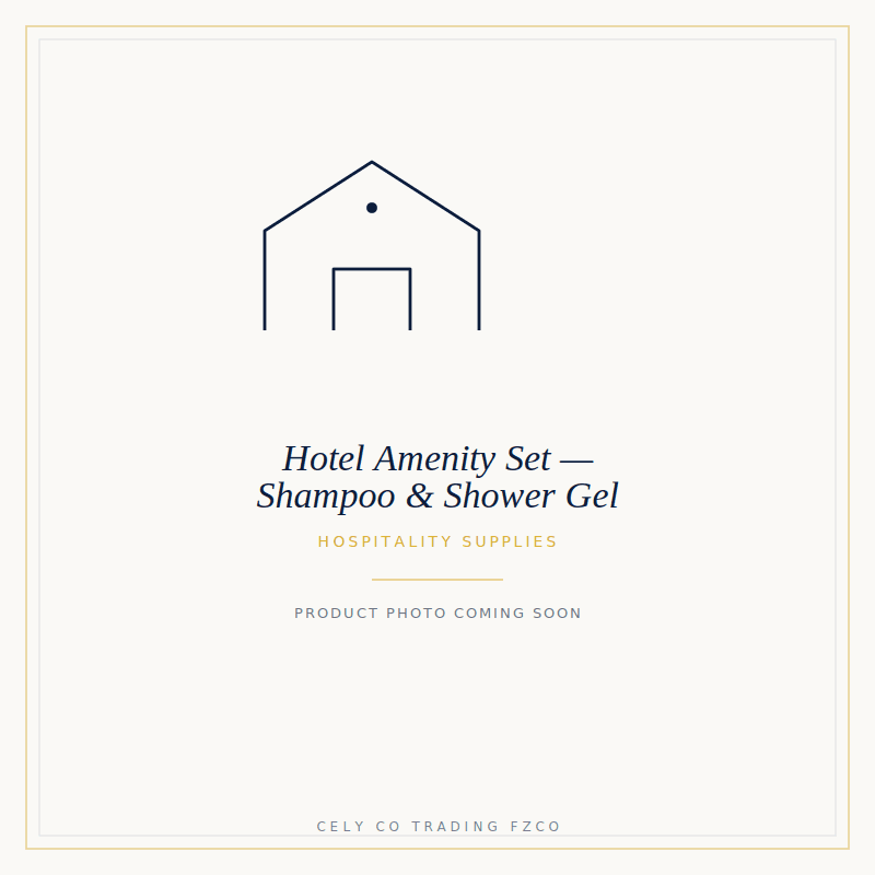Hotel amenity shampoo and shower gel bottles for guest rooms — photo coming soon